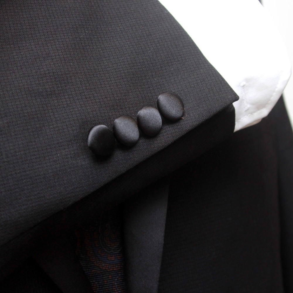 Kenneth Cole Reaction Mens 2-pc Tuxedo Jacket Slim Fit 42S Pants 36W 30L Black - Picture 5 of 14
